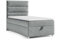 Best For Home Boxspringbett mit Bettkasten Trinity K4-Single Bonellfederkern inkl. Topper (Grau, 100x200)