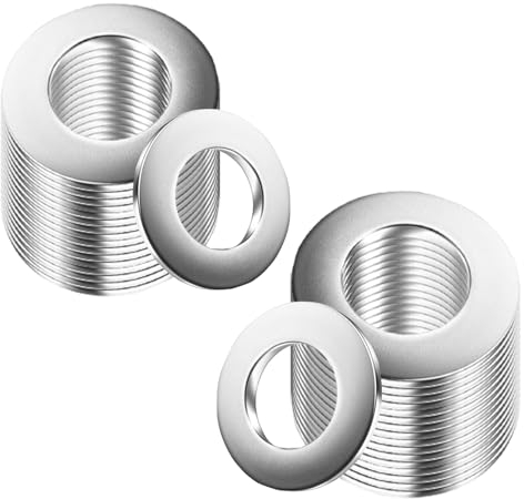 ORTAVA 50 rondelle M6, M6 x 12 mm, in acciaio inox A2 V2A 304, DIN125, rondelle piatte in acciaio inox per viti, dadi e barra filettata (argento)