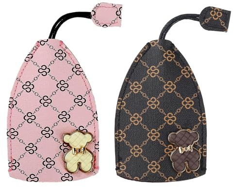 Umimiss Portachiavi in pelle, 2 pezzi, custodia per chiavi, custodia per chiavi di casa, custodia per chiavi dell'auto, custodia per chiavi dell'auto, custodia impermeabile per chiavi da uomo e donna,