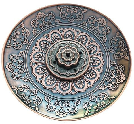 Räucherstäbchen Halter, Lotus Ash Catcher für Yoga Teehaus, Räuchergefäß Platte Räucherstäbchenhalter, Messing Lotus Halter für Räucherstäbchen Räucherkegel oder Home Decoration Zubehör