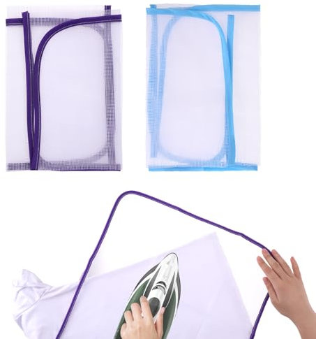 2 Pack Ironing Scorch Mesh Cloth Protective, Cloth Scorch-Saving Ironing Protector Insulation Pad, Ironing Cloth to Protect Clothes, Ironing Pad for Sewing and Ironing Fabric Protector Tool