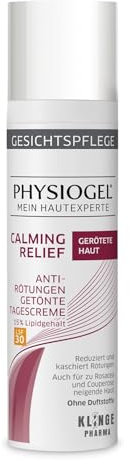 PHYSIOGEL Calming Relief Anti-Rötungen getönte Tagescreme LSF30 - beruhigende Gesichtspflege für zu Rosacea und Couperose neigende Haut - Gesichtscreme mit Ceramiden, UV-Schutz und Endothelyol - 40 ml