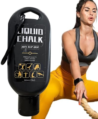 Mbiyhgta 50 Ml Flasche Anti-Rutsch-Kletterkreide - Fester Griffverstärker Für Verschwitzte Hände Und Aktivitäten Wie Fußball, Tennis, Golf, Gewichtheben, Pole-Fitness Und Gymnastik