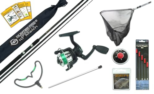 10ft Carbon-X Fishing Kit: Match Rod, HP200XR Reel & Landing Net