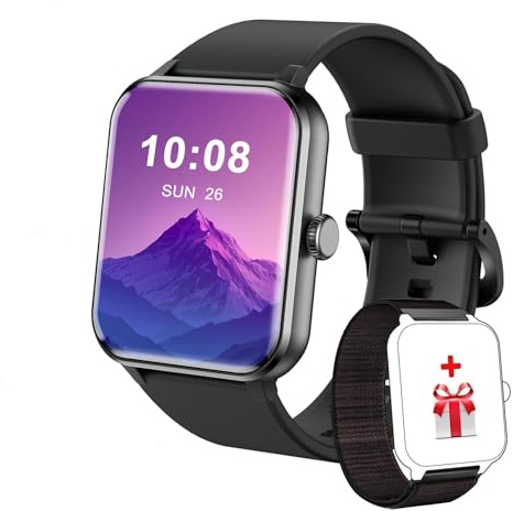 Rastreador de actividad física con llamadas inalámbricas para hombres y mujeres, reloj inteligente deportivo con monitorización de actividad, pantalla táctil de 1,86 pulgadas, con podómetro, A