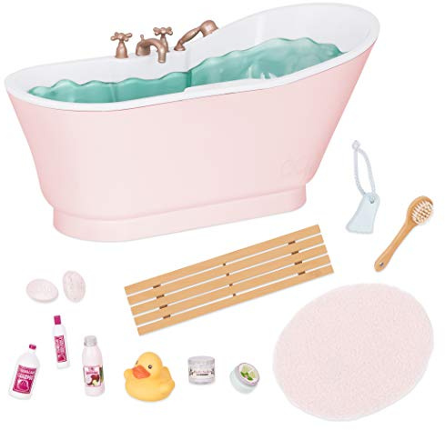Our Generation - Bath & Bubbles Set - 18-Inch Doll Accessories - Bathtub Set - Water Sounds - Pretend Play - Toy for Kids 3 Years +