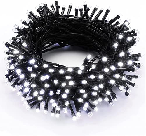 Guirlande Lumineuse 200 LED, BrizLabs 20M Intérieur et Extérieure Sapin de Noël Lumière 8 Modes Etanche Blanc Froid pour Maison Fête Arbre Chambre Mariage Festival Décoration