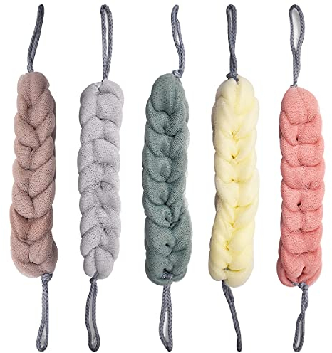 Badeschwamm,Forreen 5 Stück Duschschwamm Massageschwamm Rückeneinseifer Weich Dusche Schwamm Dusche Zurück Scrubber für Frauen Männer Peeling Hautreinigungszubehör