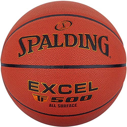 Spalding - Excel TF 500 - Basketball - Größe 7 - Basketball - Zertifizierter Ball - Material ZK Composite - Indoor und Outdoor - Anti-Rutsch - Ausgezeichneter Grip