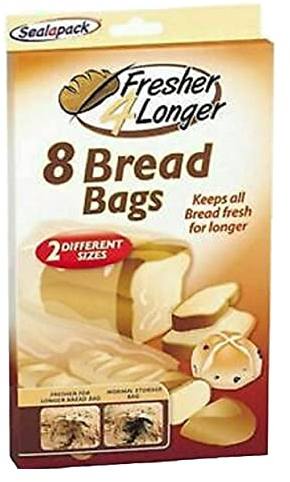 8x 2 Size Bread Bags That Will Keep Bread Fresher for Longer, Storage Bag Natural Food Storage Bag for Home (8 Bread Bag)