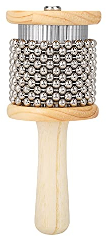 Hölzernes Cabasa Mini Cabasa Musikinstrument Hand Shaker Percussion Instrument mit Metallperlen