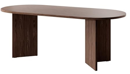 Selsey Table À Manger Ovale 90 x 204 cm, 6-10 Personnes, Noix Wisconsin