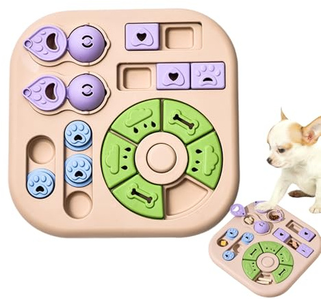 dispensador de Galletas para Perros | Juegos de Inteligencia Divertidos con Comida - Puzzle de Aperitivos para enriquecimiento del Perro - para Cachorros Gatos y tamaño pequeño Mediano para
