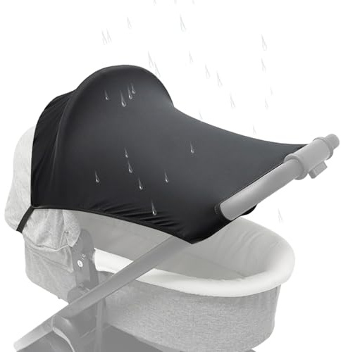 Stroller Sunshade Cover, Adjustable Pram Sun Shade Canopy, Portable UV Protection & Water-Resistant Cover, Breathable Pushchair Sun Parasol for Travel Strollers Prams