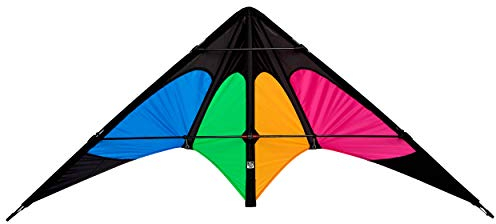 Wolkenstürmer® Sprinter Lenkdrachen - bunter Flugdrachen für Kinder & Erwachsene Einsteiger, 140x60cm Stuntkite inkl. Polyesterleinen + Handschlaufen