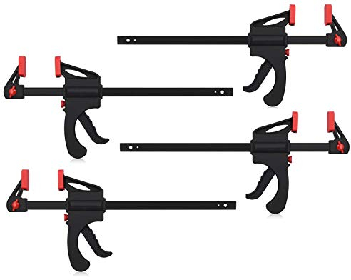 KAHEIGN 4 Piezas 6 Pulgadas Sargentos de Barra Abrazadera de Rápido Agarre Pinza Herramienta de Carpintero