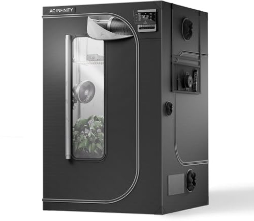 AC Infinity CLOUDLAB 866, Advanced Grow Zelt 150 × 150 × 200 cm, 25 mm Mylar, 25 mm Stahlstangen, laborgetestet höchste Reflexion, großes Sichtfenster, Montageplatte für Controller, Indoor Growing