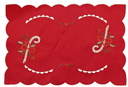 SEOLQX Neue Weihnachts Tischset Pad Fahsion Gabel Tischset Matte Dekoration Home Party Weihnachten Esstisch Gesticktes hohl Tischset-USA, 1, XL, 43cmx28cm