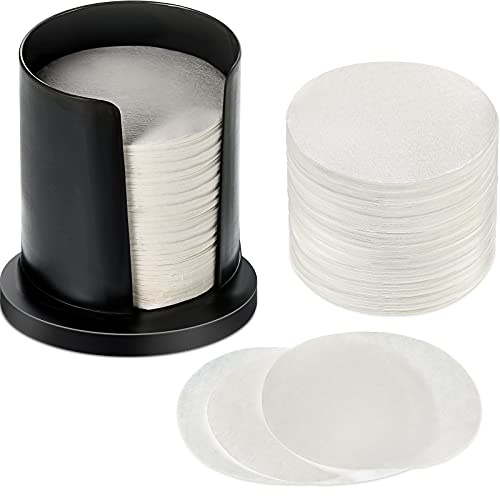 Confezione da 2 filtri di ricambio da 700 pezzi con porta filtro bianco rotondo usa e getta, per casa, ufficio, caffè fai da te, compatibile con la macchina per caffè AeroPress e caffè espresso