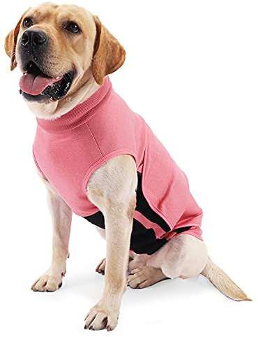 Hunde und Katzenweste zur Linderung von Angstzuständen weiche Jacke Wickelshirt Linderung von Stress Feuerwerk Reisen Donner beruhigend Komfort für kleine mittelgroße und große Hunde (XL Rosa)