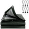 YYTECH Abdeckplane Gewebeplane 110g/M² Grün 2m X 2m = 4m² Schutzplane | Bootsplane Garten wasserdichte Planemit Ösen Mit 6pcs Planenspanner Waschbare Wetterfeste Tarp