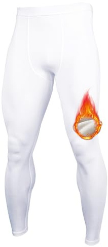 Towintec Caleçon Long pour Homme Chaud Pantalon Thermique Doublé de Polaire Collants Respirante Legging de Base de compressio sous-vêtements D'entraînement pour Hiver Temps Froid Course à Pied Ski