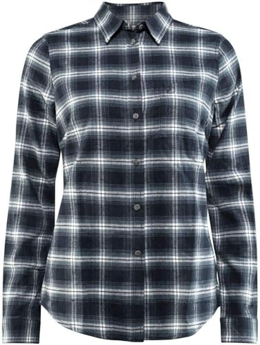 Fjällräven Damen Övik Flannel Hemd, Dark Navy, L