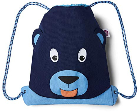 Affenzahn Unisex – barnbjörn barnsportväska, blå, 28,5 x 36,5 x 0,5 cm (B/H/T)
