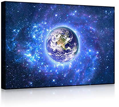 lightbox multicolor | Leuchtbilder | Planet Erde im Weltraum | 100x70 cm | Front Lighted