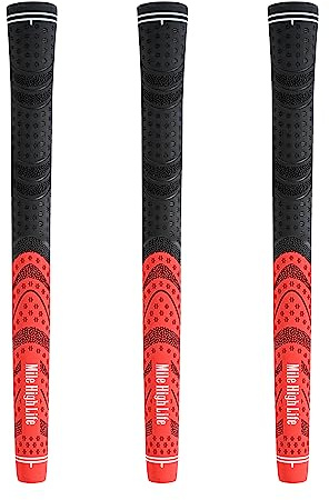 Mile High Life Impugnature da golf, confezione da 13/3 pezzi, in gomma morbida per tutte le stagioni, elevato assorbimento degli urti, trazione migliorata, standard, medie e jumbo (nucleo 1,5 - 1,5 cm