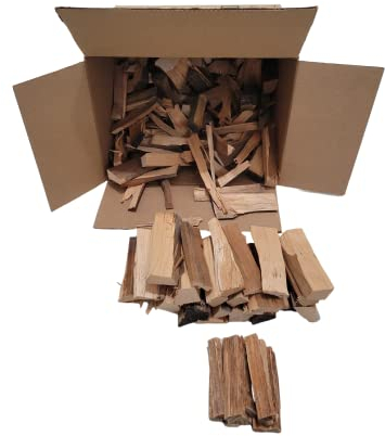 Mini bois de chauffage et allume-feu – 4,5 kg/1500 pouces cubes de bois de chauffage vieilli et assaisonné – Longueurs de 8,9 cm (compatible avec le foyer de table Solo Stove Mesa)