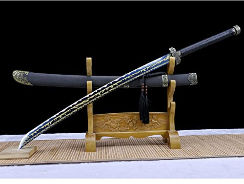 LQSMX sword 43.3 in Broadsword/scharf/Chinesisches Kampfsportmesser Katana Schwert echt Samuraischwert Handgeschmiedeter Manganstahl