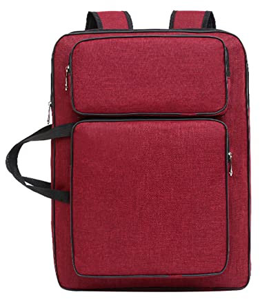 Zeichenbrett Tragetasche Skizzenblock Organizer mit Tragegurt Maltasche Tasche für Skizzenbücher Malerei Rucksack Art Bag Multifunktionale Zeichenplatten A3 Wasserdicht Tasche Zeichenmappe 50x37x6cm