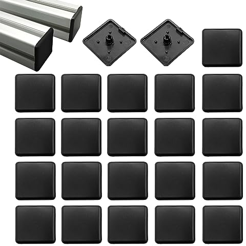 BuxiuGK 60 Stück Endkappen für Aluminium 30 x 30 mm,Aluprofil Kappen 3030 Kunststoff Aluminium-Profil-Abdeckkappen für 3030 EU-Standard-Aluminiumprofil