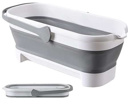 Secchio Pieghevole per La Pulizia | Pratico Cestino Rettangolare Pieghevole | Design Pieghevole E Portatile per Una Facile Conservazione E Trasporto per La Pulizia di, Pulizia della Casa