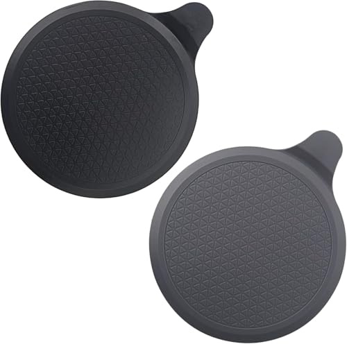 (2 Pack) Silicone Bathtub Stopper, 6 Extra Large Silicone Drain Plug, Universal Shower Drain Tub Stopper for Kitchen Gadgets Bathroom, Grey+Black