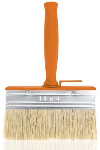 PARENCE.- Brosse Rectangulaire de Peinture 140 mm – Poils Synthétiques Denses – Compatible Perche Télescopique – pour Grandes Surfaces Planes et Rugueuses, Bois
