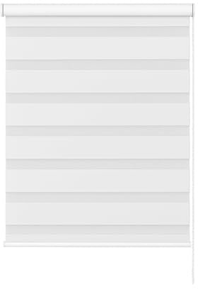 White Day & Night Zebra Roller Blind (165cm drop) - 165cm