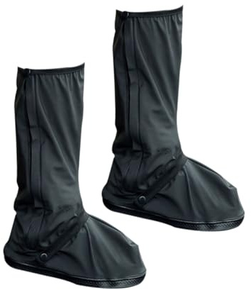 Cabilock Cubrezapatos Reutilizable para Hombre y Mujer Antideslizante de PVC Duradero con Cremallera Lateral Funda Plegable para Lluvia y Actividades al Aire Talla XL