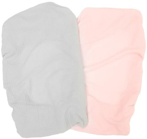 MOBUTOFU 2 Pezzi Copri Fasciatoio Lavabile in Cotone Elastico, Fodera Copri Fasciatoio Traspirante per Ragazzo Ragazza, Copertura Rimovibile per Fasciatoi Unisex, Facile da Montare, Colori