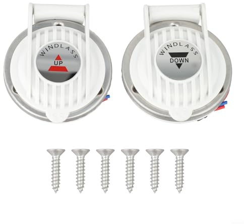 Coppia di interruttori a pedale per argano di ancoraggio marino Shophubio 12 V / 24 V con controllo salita/discesa elettrico e copertura di sicurezza compatibile con argani DC per yacht