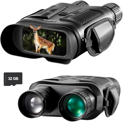 Digital apparat för mörkerseende – 1080P full HD infraröd kikare med 3-tums TFT LCD, 6X digitalzoom och 42 mm objektiv, synvidd upp till 411 m, professionell observationskamera för jakt, camping