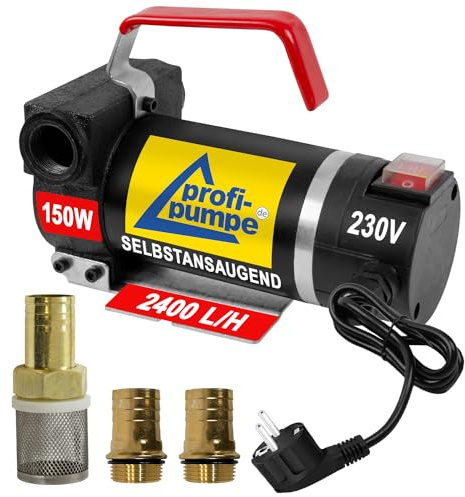 Dieselpump 230 V självansugande filterkorg med pip 150 W värmeoljepump 40 l/minut biodiesel maximal lyfthöjd 10 m maximal sughöjd 5 m motor med 2 800 varv/minut anslutning ¾ tum Star 160-4
