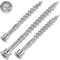 SCREW REBEL Lot de 500 vis pour terrasse avec tête cylindrique 4,0 x 40 mm, en acier inoxydable trempé, tête perforée, vis de façade avec homologation ETA - TX15