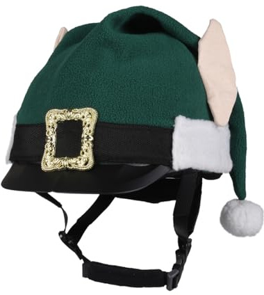 QHP Gorro de Navidad para casco de equitación, diseño de elfo