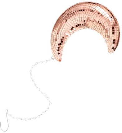 DOITOOL Hängende Flippige Spiegelkugel Dj-bühnenbeleuchtung Große Discokugel Weihnachten 80er-Jahre-Disco-Kugel Hochzeits-Abschlussball-Requisiten, Disco-Kugeln Zubehör Glas Modisch