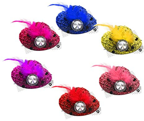 minkissy 6st Haustier-Huhn-Hut Papageienhelm Kleines Tier Weihnachten Eidechsenkappe Hühnerbedarf Katze Mini-geburtstagsmütze Verstellbarer Hühnerhut Hüte Für Hühner Tuch Stoff Kleidung