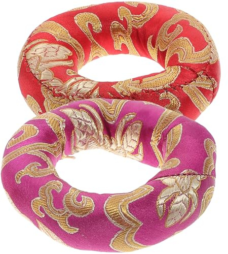 TOPPERFUN 2stücke Klangschalenpolster Aus Hochwertigem Material Für Buddha Klangschalen Buddhistischen Sound Bowl Pads Als Klangschalenmatten Oder Klangschalenkissen Für Meditation Und