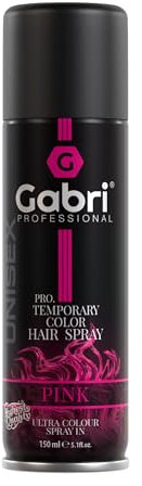 Gabri Pink Pro Temporary Color Hair Spray 150 ml - Coloration Temporaire Pour Cheveux De Couleur Rose