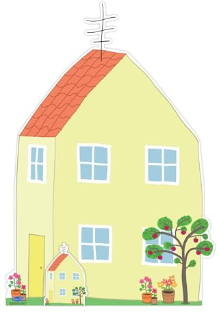 Star Cutouts SC4498 Peppa Pig House with Apple Tree Cardboard Cutout (133 cm) – Kids’ Party Display for Peppa Fans & Birthday Fun